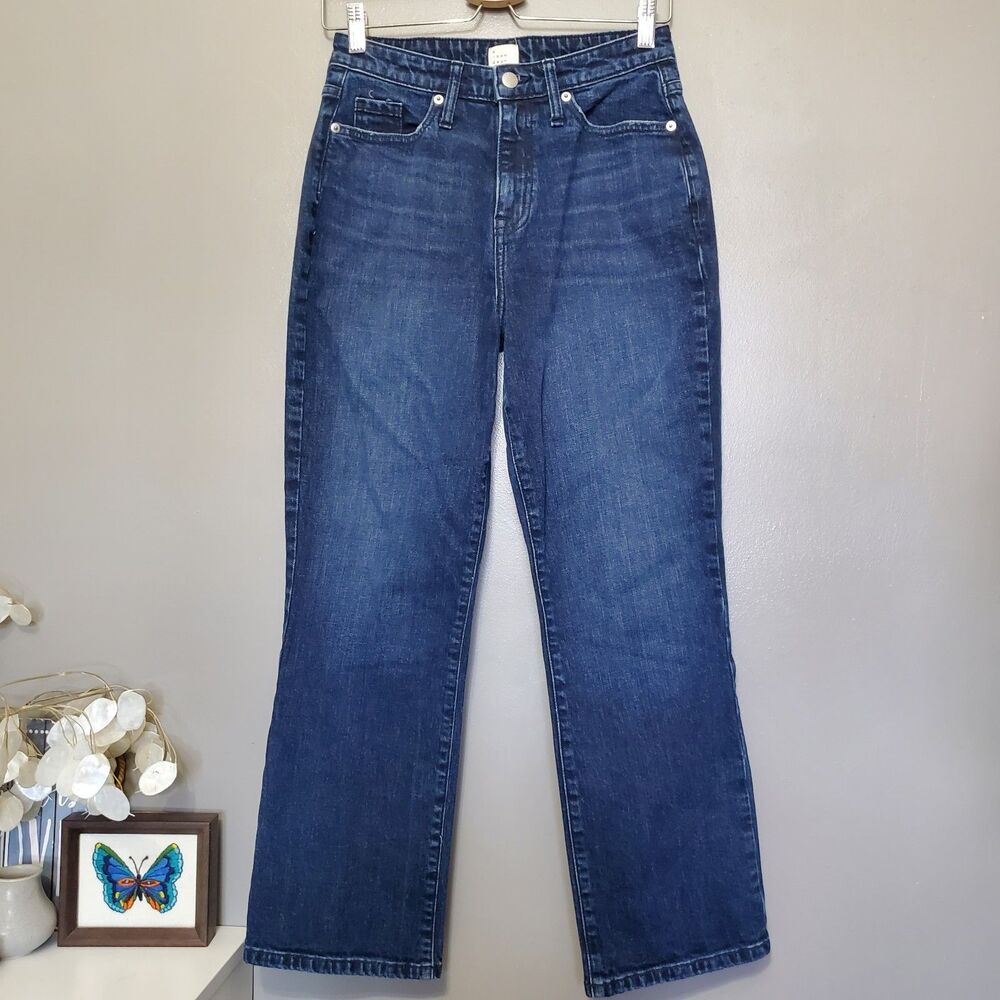 A New Day Straight High Rise Bootcut Jeans Women's Size 2/26R Medium Blue 2021